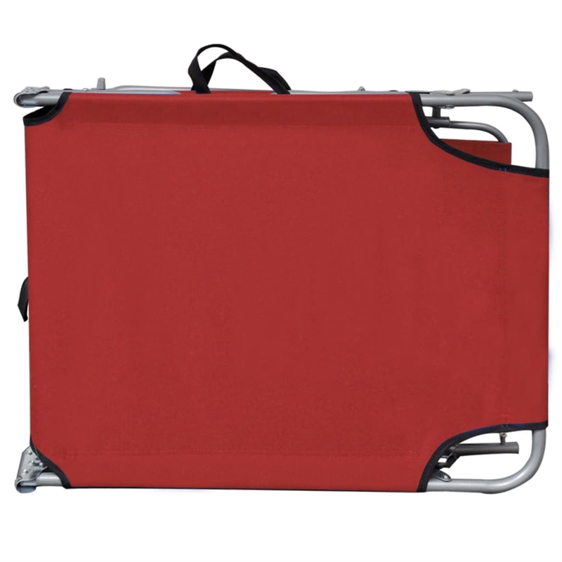vidaXL Powder-Coated Aluminum Sunlounger Standard in Red
