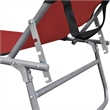 vidaXL Powder-Coated Aluminum Sunlounger Standard in Red