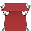 vidaXL Powder-Coated Aluminum Sunlounger Standard in Red