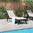 vidaXL Polypropylene Standard Sun Lounger in Anthracite