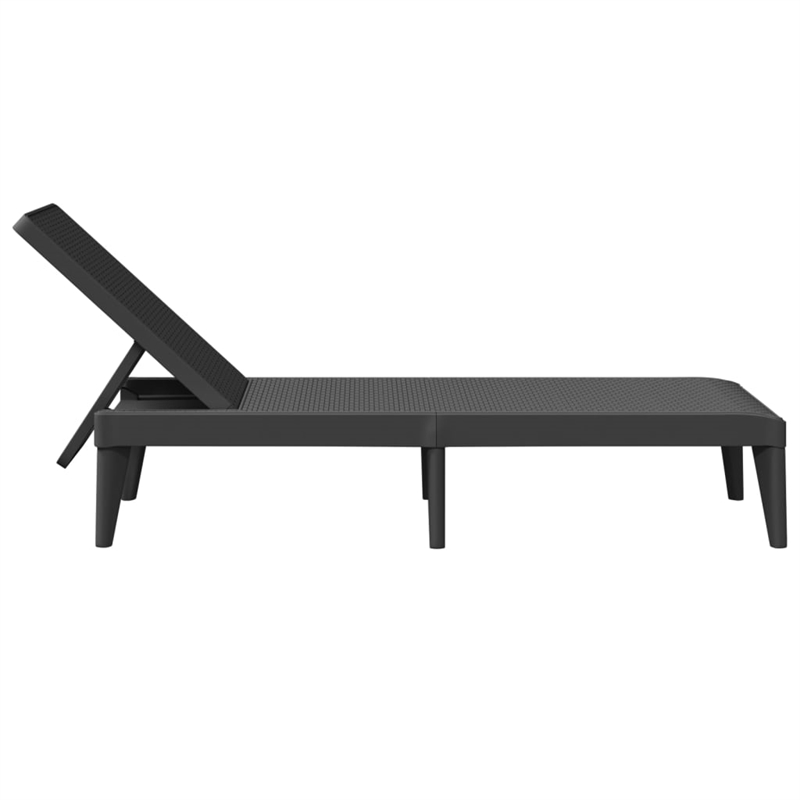 vidaXL Polypropylene Standard Sun Lounger in Anthracite
