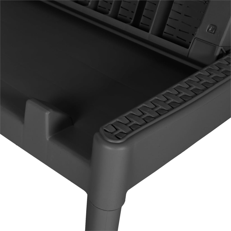 vidaXL Polypropylene Standard Sun Lounger in Anthracite