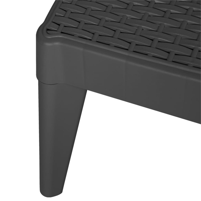 vidaXL Polypropylene Standard Sun Lounger in Anthracite