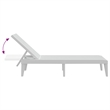 vidaXL Polypropylene Standard Height-Adjustable Sun Lounger in White