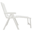 vidaXL Plastic Standard Foldable Sun Lounger in White