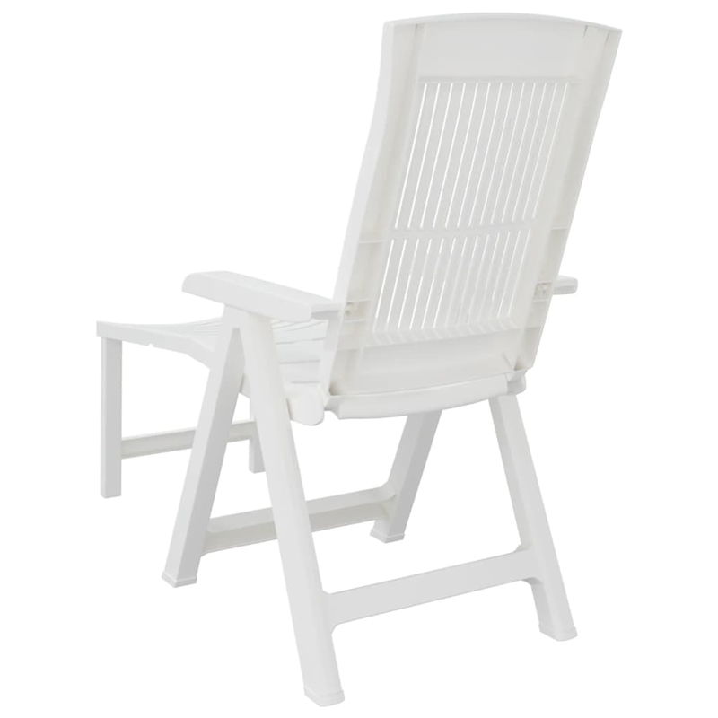 vidaXL Plastic Standard Foldable Sun Lounger in White