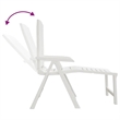 vidaXL Plastic Standard Foldable Sun Lounger in White