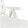 vidaXL Plastic Standard Foldable Sun Lounger in White