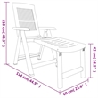 vidaXL Plastic Standard Foldable Sun Lounger in White