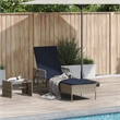 vidaXL Sun Lounger in Gray and Navy Blue