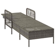 vidaXL Sun Lounger in Gray and Navy Blue
