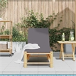 vidaXL Bamboo Large Sun Lounger in Dark Gray