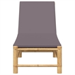 vidaXL Bamboo Large Sun Lounger in Dark Gray