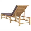 vidaXL Bamboo Large Sun Lounger in Dark Gray