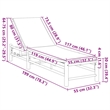 vidaXL Bamboo Large Sun Lounger in Dark Gray