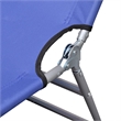 vidaXL Powder-Coated Steel Frame Polyester Sun Lounger in Blue