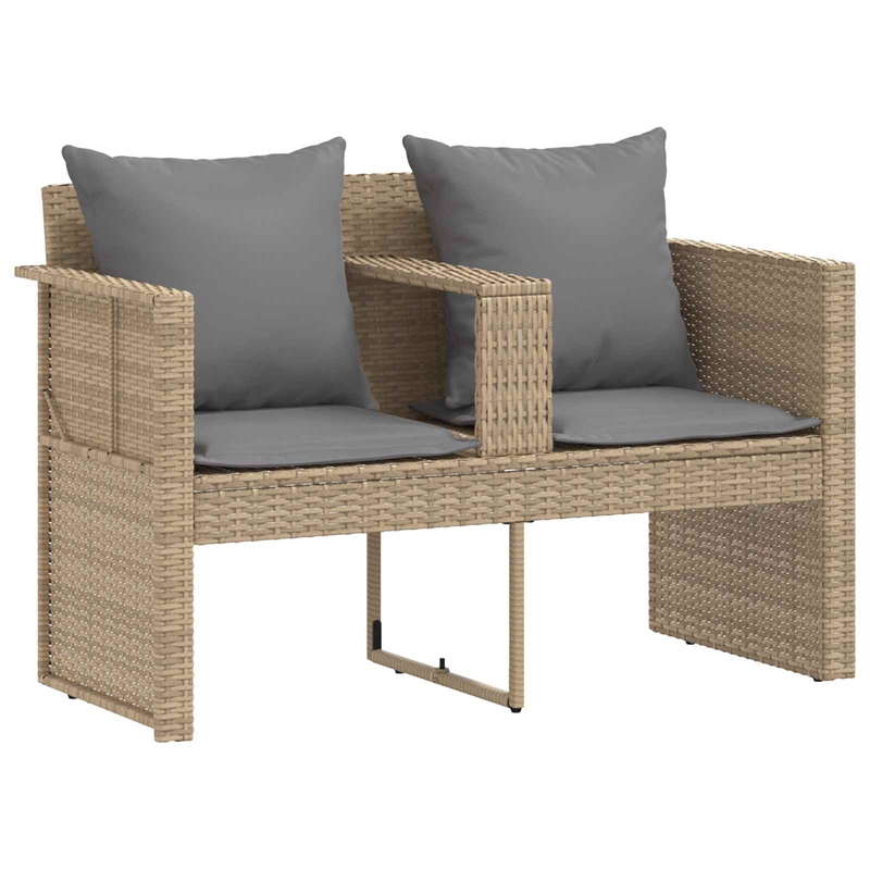 vidaXL Poly Rattan Garden Sofa 8 pcs w/ Cushion in Beige & Light Gray