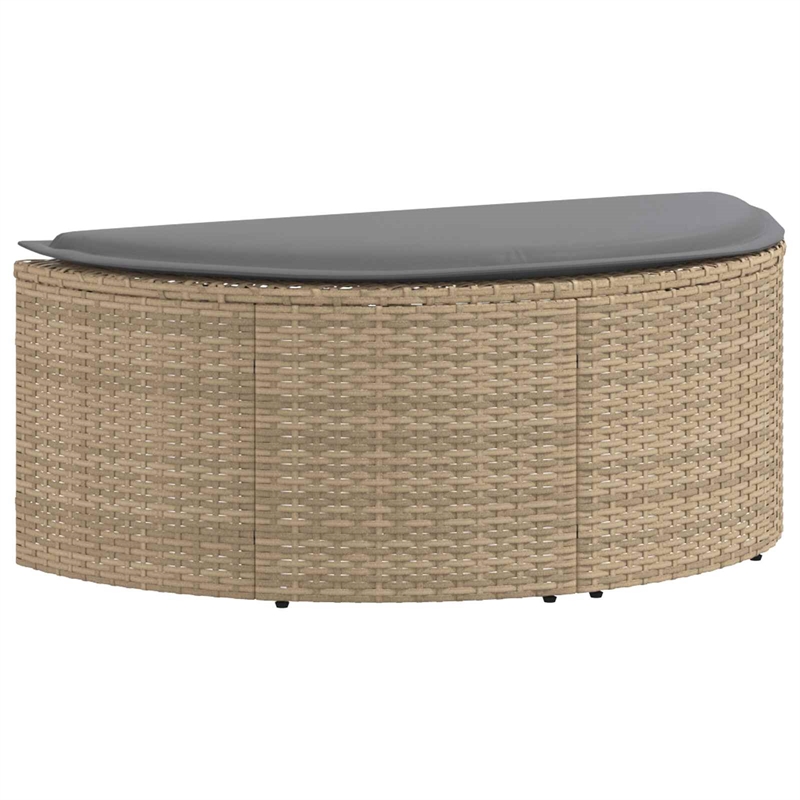 vidaXL Poly Rattan Garden Sofa 8 pcs w/ Cushion in Beige & Light Gray
