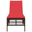 vidaXL Patio PE Rattan Steel Standard Sun Lounger in Brown