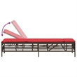 vidaXL Patio PE Rattan Steel Standard Sun Lounger in Brown