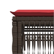 vidaXL Patio PE Rattan Steel Standard Sun Lounger in Brown
