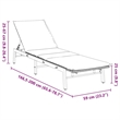vidaXL PE Rattan Steel Standard Sun Lounger in Gray and Navy Blue