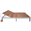 vidaXL Solid Wood Double Sun Lounger in Acacia