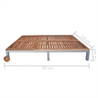 vidaXL Solid Wood Double Sun Lounger in Acacia