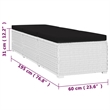vidaXL Sun Lounger in Black/White