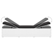 vidaXL Sun Lounger in Black/White