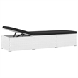 vidaXL Sun Lounger in Black/White