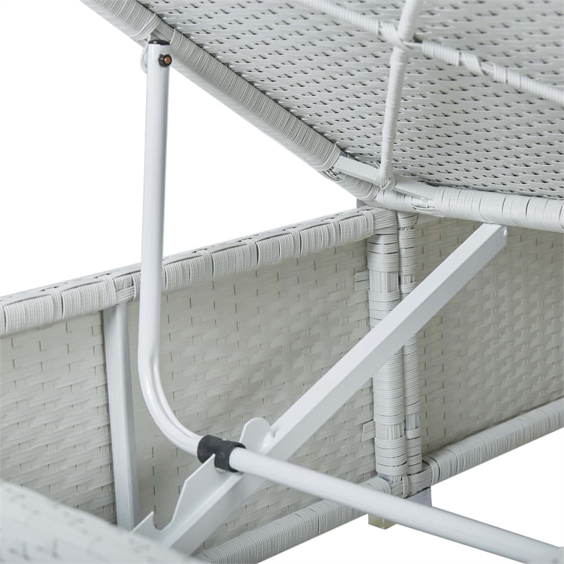 vidaXL Sun Lounger in Black/White