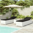 vidaXL Sun Lounger in Black/White