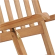 vidaXL Teak Wood Foldable Deck Chair in Brown
