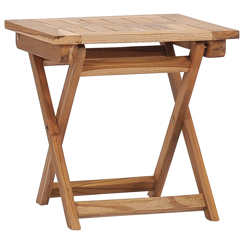 vidaXL Teak Wood Foldable Deck Chair in Brown