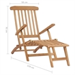 vidaXL Teak Wood Foldable Deck Chair in Brown
