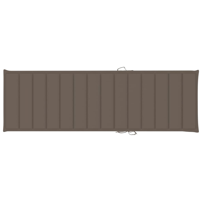 vidaXL Solid Acacia Wood Sun Lounger w/ Multi-Position Backrest in Gray