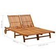 vidaXL Sun Lounger in Brown/Red Cushions
