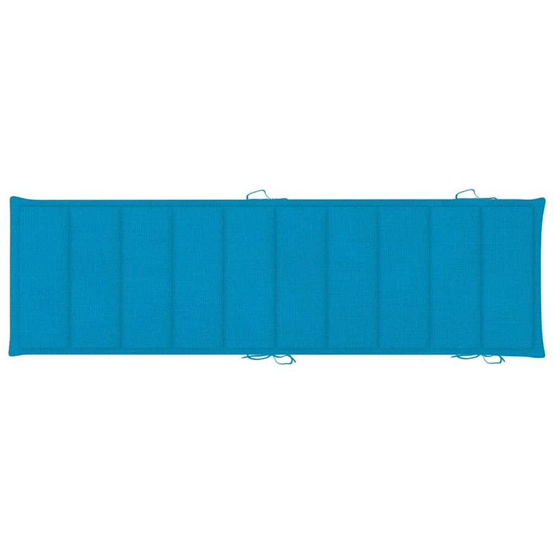 vidaXL Solid Acacia Wood Foldable Sun Lounger in Blue