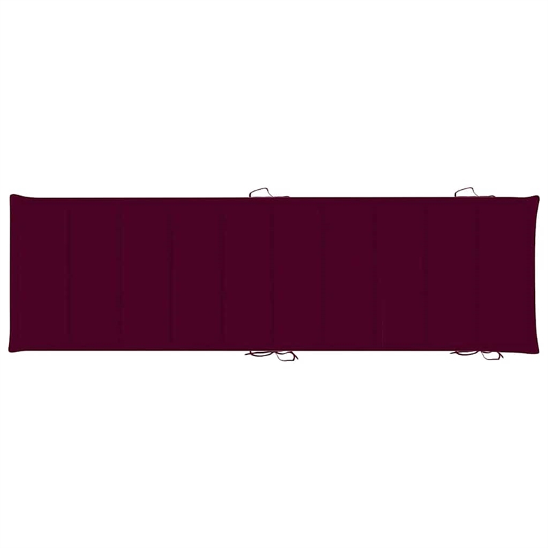 vidaXL Sun Lounger in Wine Red Cushion