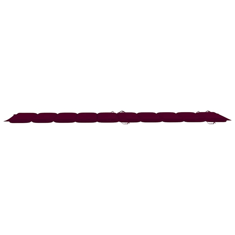 vidaXL Sun Lounger in Wine Red Cushion