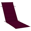 vidaXL Sun Lounger in Wine Red Cushion