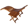 vidaXL Sun Lounger and Table in Green