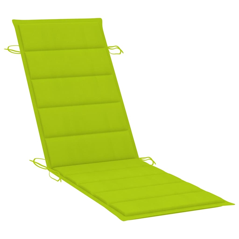 vidaXL Sun Lounger and Table in Green Cushion