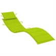 vidaXL Sun Lounger and Table in Green Cushion