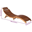 vidaXL Patio Sun Lounger and Table in Red/Brown