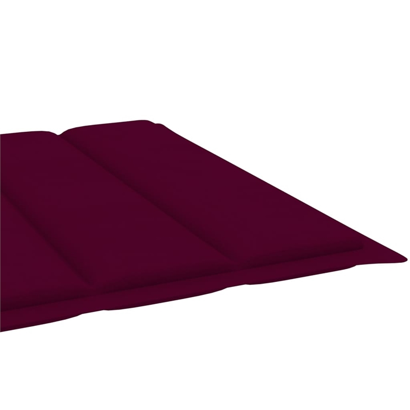 vidaXL Sun Lounger in Wine Red Cushion