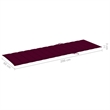 vidaXL Sun Lounger and Table in Wine Red