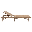 vidaXL Sun Lounger in Natural/Gray