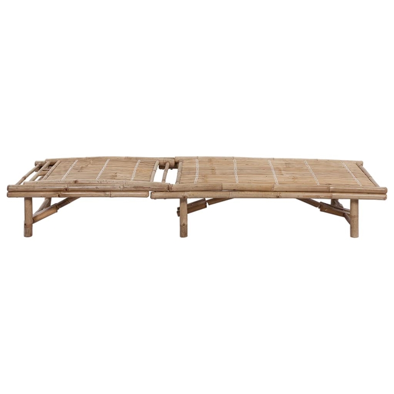 vidaXL Sun Lounger in Natural/Gray
